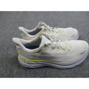 Hoka One‎ One Clifton 8 Shoes Womens Size 9 White Road Running Sneakers 1119394